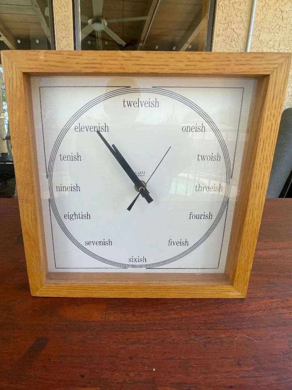 Mid Century Bill Miller Ish White Face Beech Wood Wall Clock - Rare
